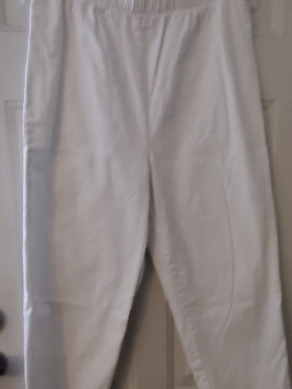 Denim & Co Womens White Stretch Capri Pants